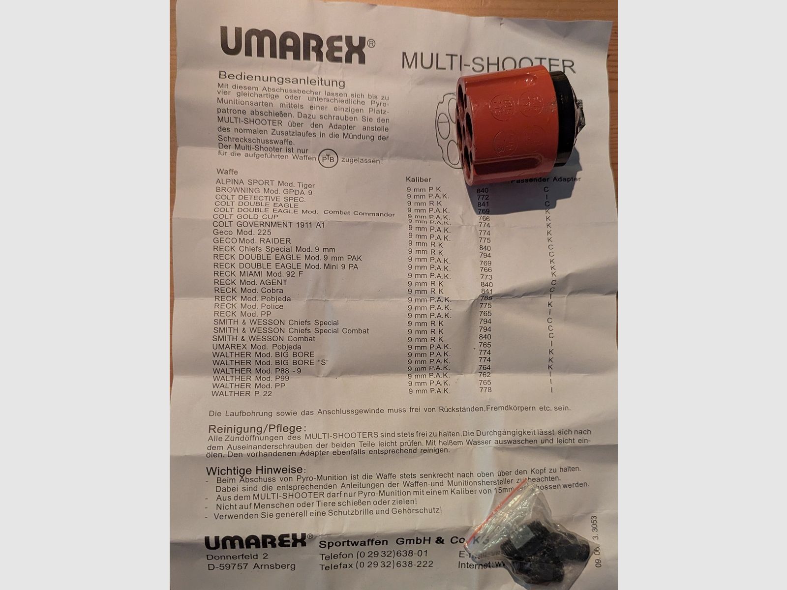 Umarex Multishooter 4x lanzadores para munición pirotécnica incluido adaptador de cañón