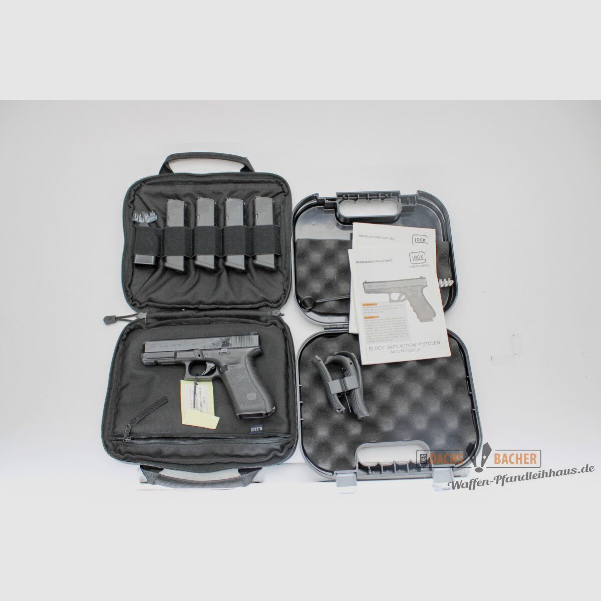 Pistole Glock 17 GEN 5 Kal 9 Para mit 4 Magazinen und Tasche