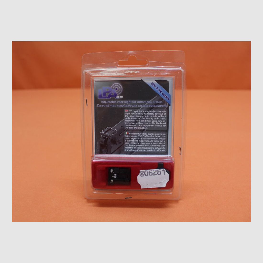 LPA CZ 75 SP-01: Micrometer sight LPA (TPU86BZ30) rear sight 2-Dot with contrast points, e.g. for SHADOW