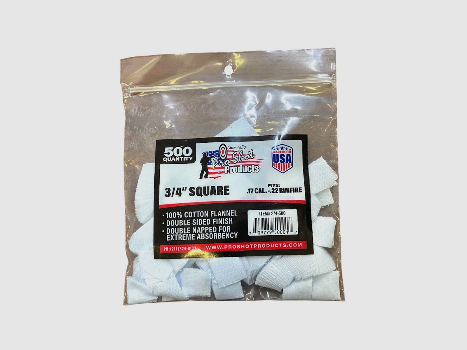 Pezze 3/4″ Quadrat Kal. 17, 22 Rimfire Proshot Products