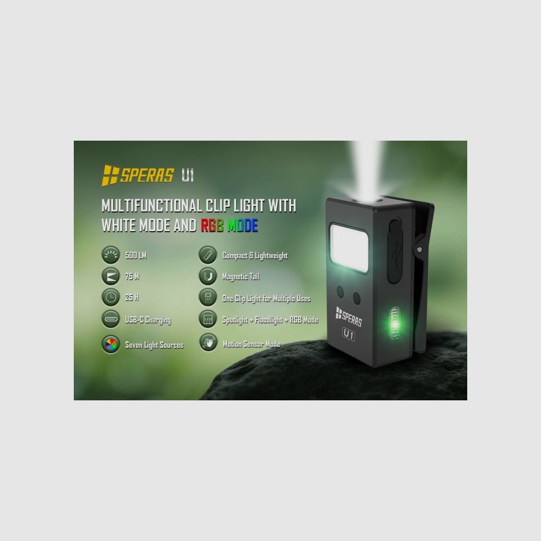 MULTI-PURPOSE CLIP FLASHLIGHT 500 LMNS, image 5 of 11