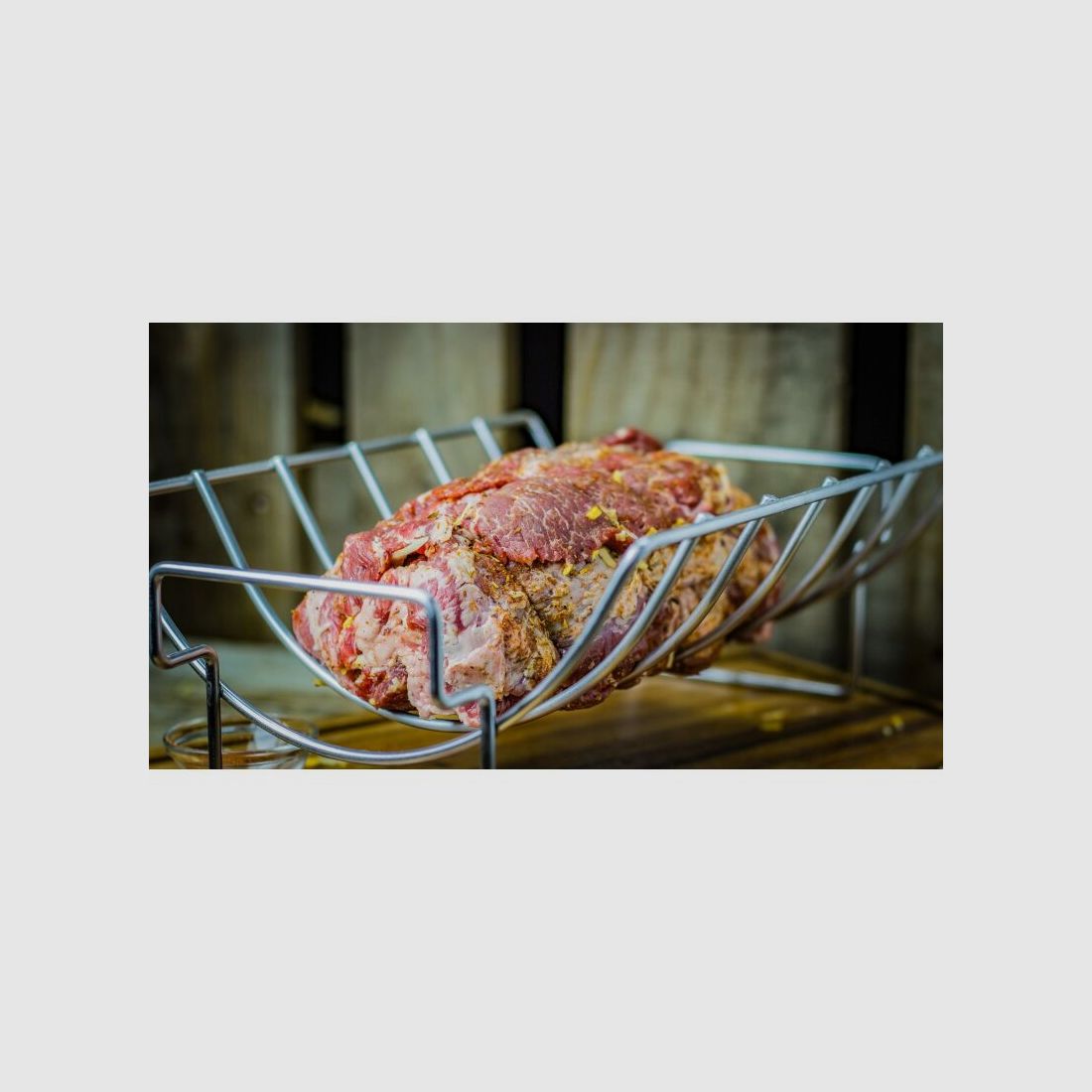 Grillfürst 2in1 Rippchenhalter und Bratenkorb Edelstahl