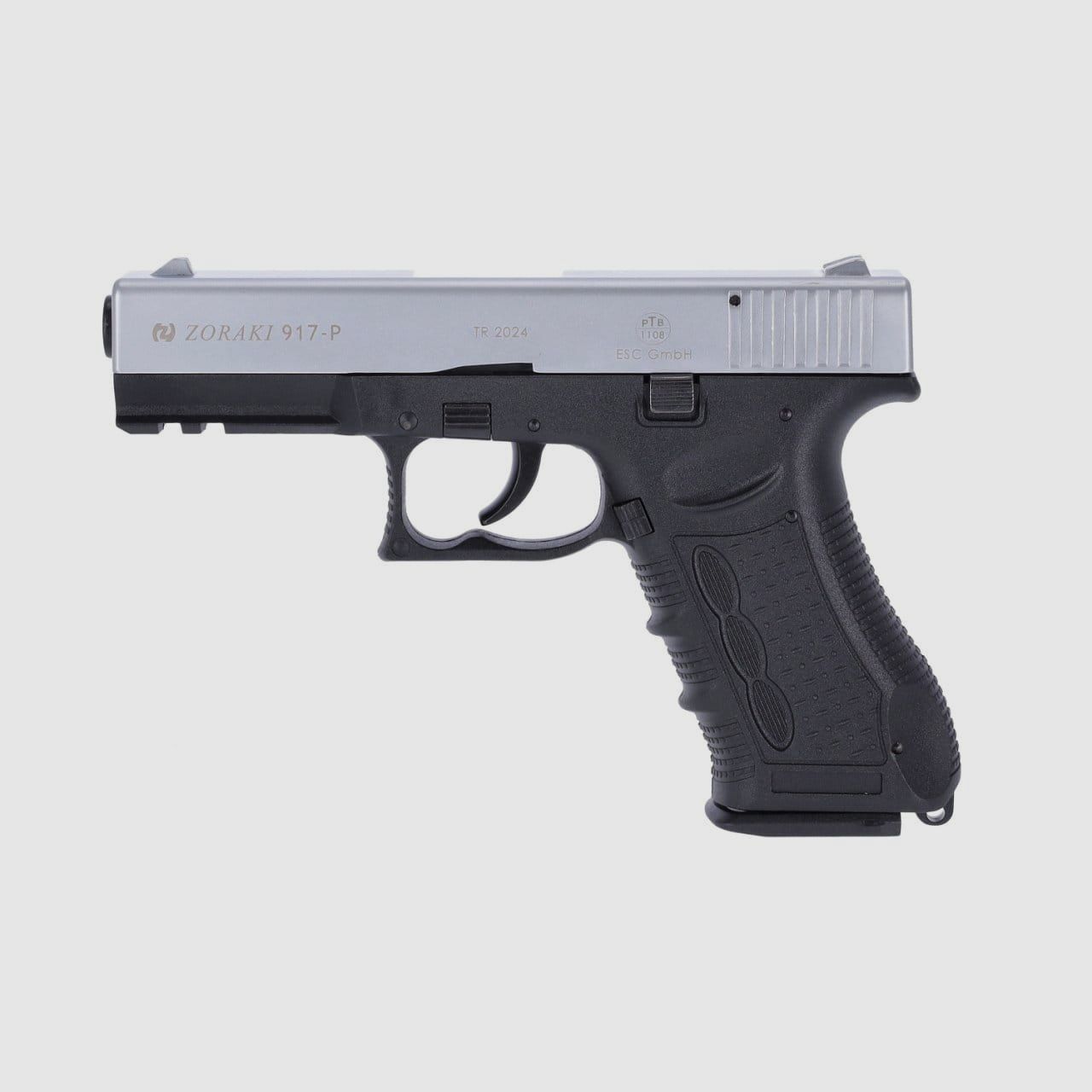 Zoraki 917 blank firing pistol 9 mm P.A.K. matte chrome