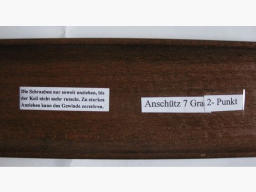  Cuña de apoyo 7 grados para FWB, Anschütz, Walther, etc. 2 puntos