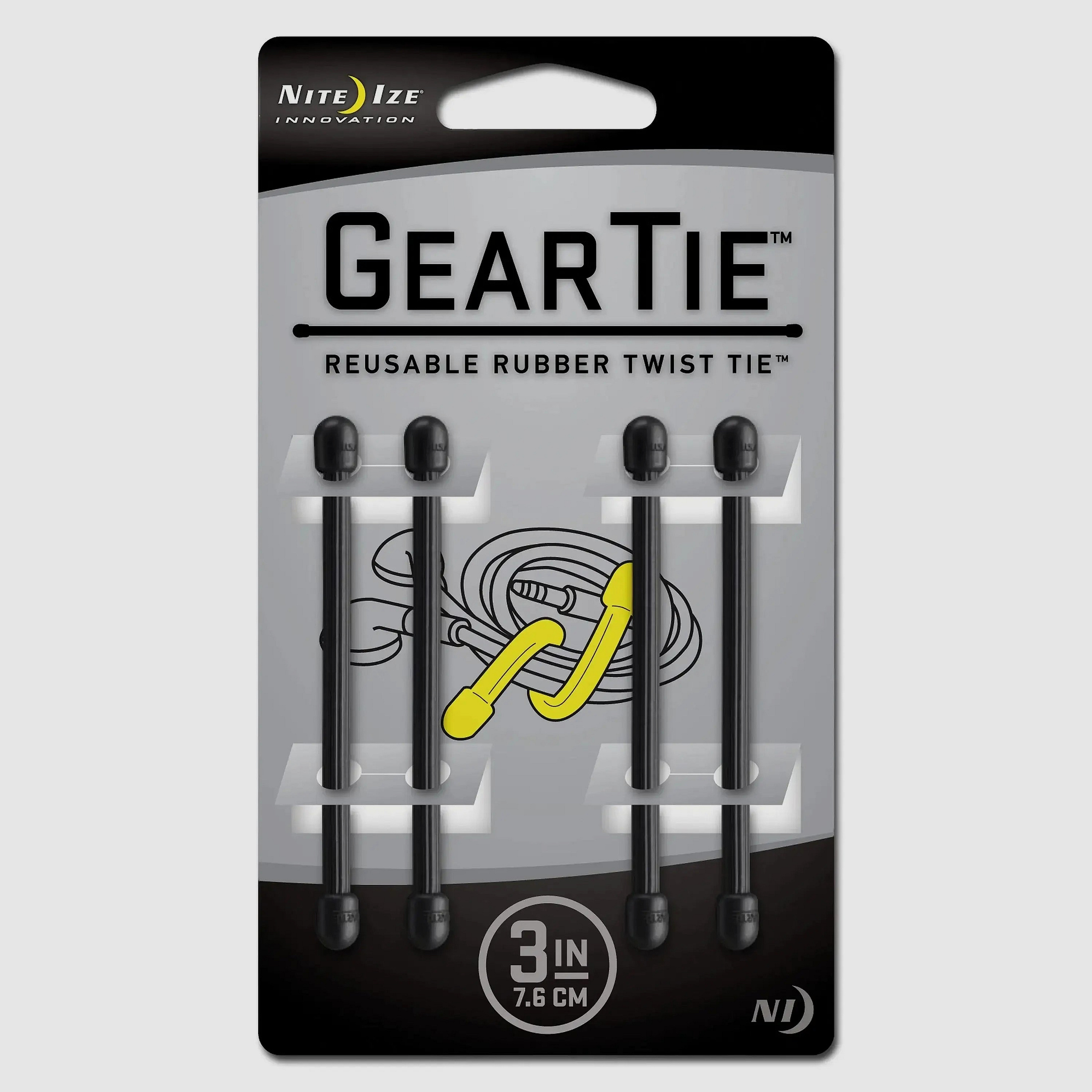 Nite Ize Nite Ize Gear Tie Original Gr.3 black 4-pack