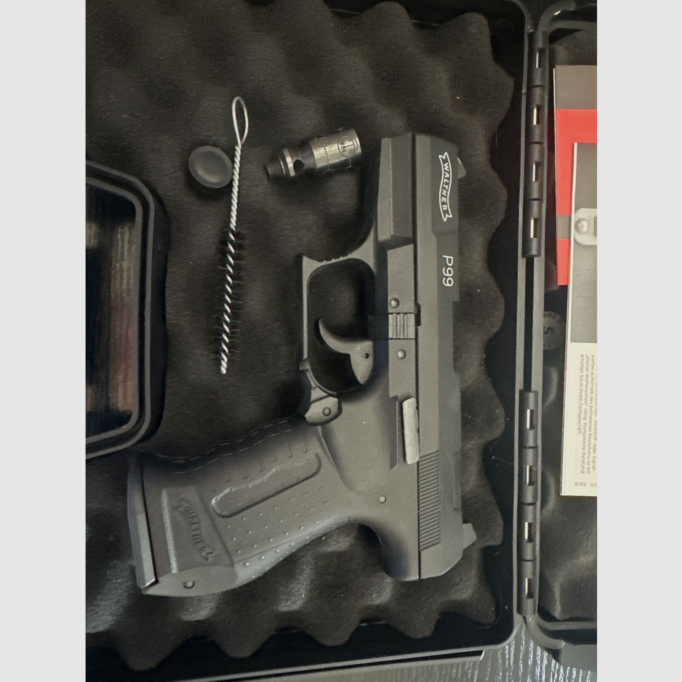Walther P99 Schreckschuss 9mm P.A.K. (Umarex) – w tym futerał na broń i pozostała amunicja