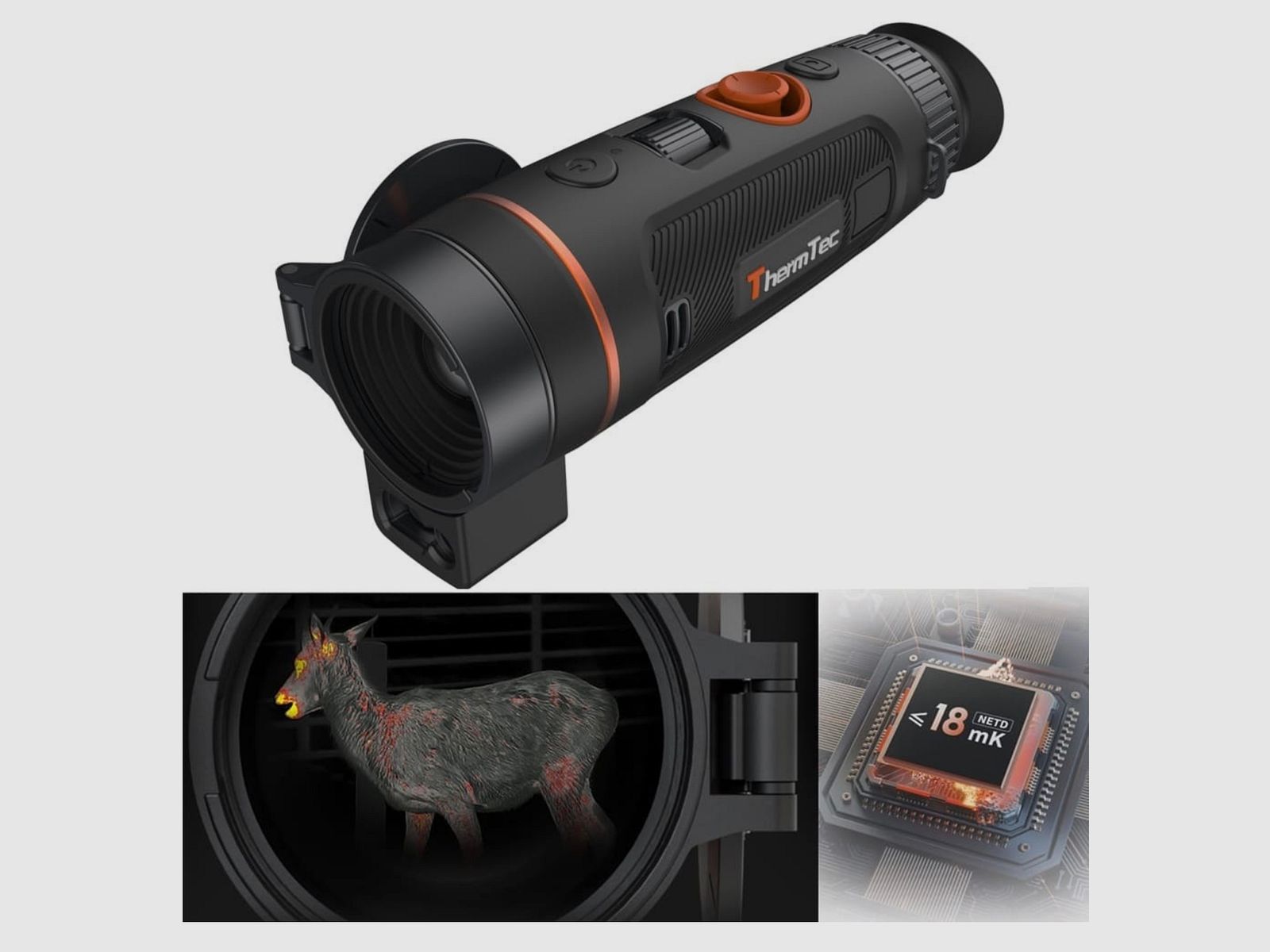 ThermTec WILD 635 L 35mm lente 18 mk 640x512 cámara termográfica