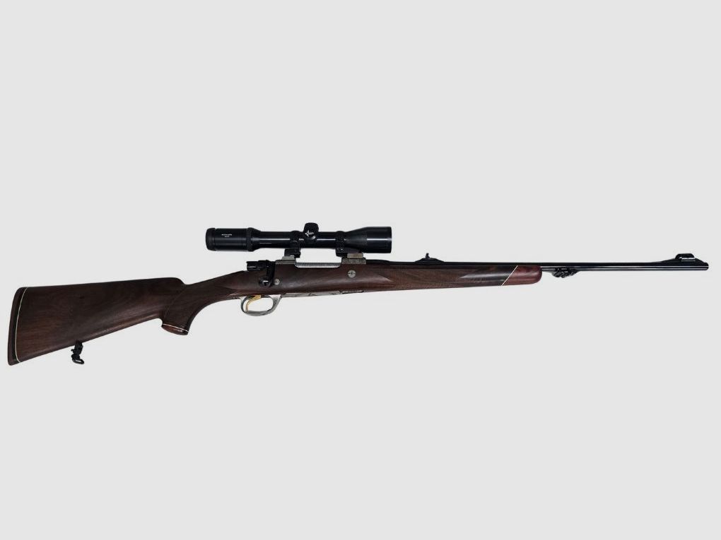 gebr. DUMOULIN 98er mit Gravur und mit SEM montiertem SWAROVSKI Habicht 1,5-6x42L Abs. 4, Zustand: Sehr gut, Bild 1 von 7