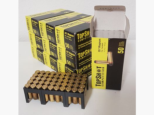 Cartridges, .357Mag, TopShot, 500 pieces, including shipping within Germany