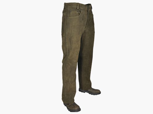 OSB Lederhose Trapper 5 Pocket oliv/braun