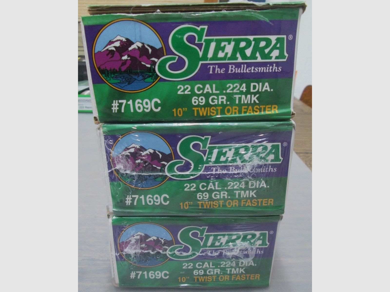 Sierra SIERRA Matchking 22CAL .224 DIA 69 Grain TMK 1300 pcs. 1 lot, image 1 of 2