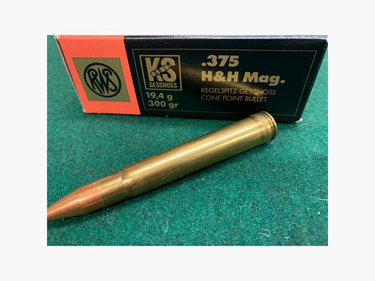 Munition: 160 Patronen RWS Kal. .375H&H Magnum Kegelspitz 19,4 g