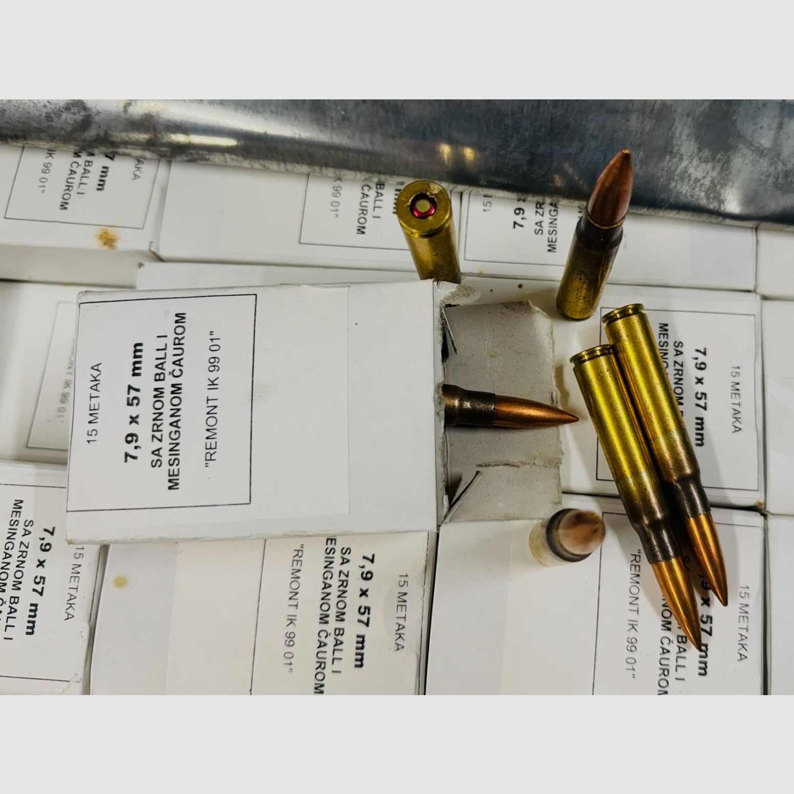 Surplus, 8×57 IS M-49, in Messinghülsen, FMJ 196 gr., in Originalverpackung, kein Postversand, 900 Stk., Bild 3 von 3