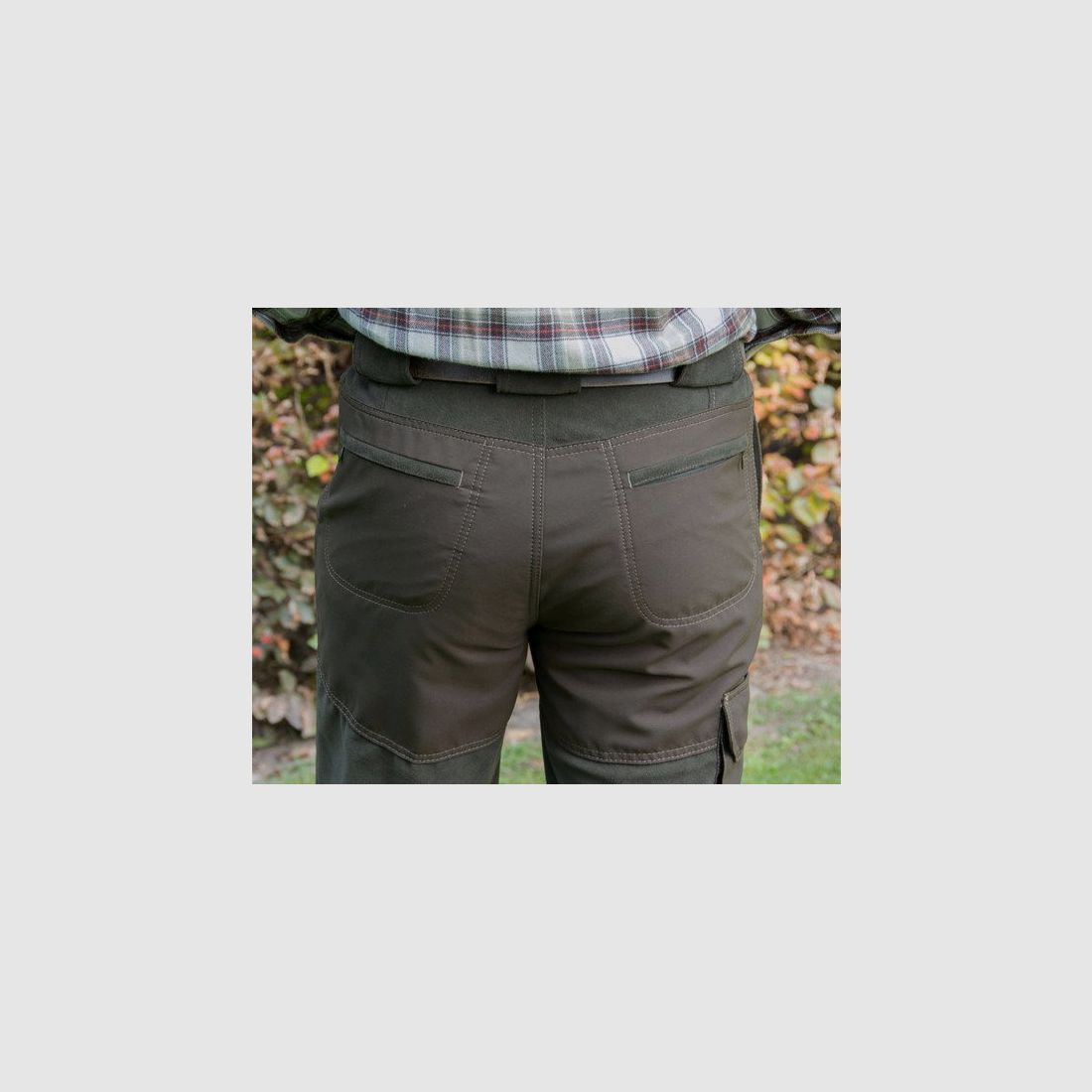 Rascher Funktions-Jagdhose Micro Velours Cordura 48 Grün