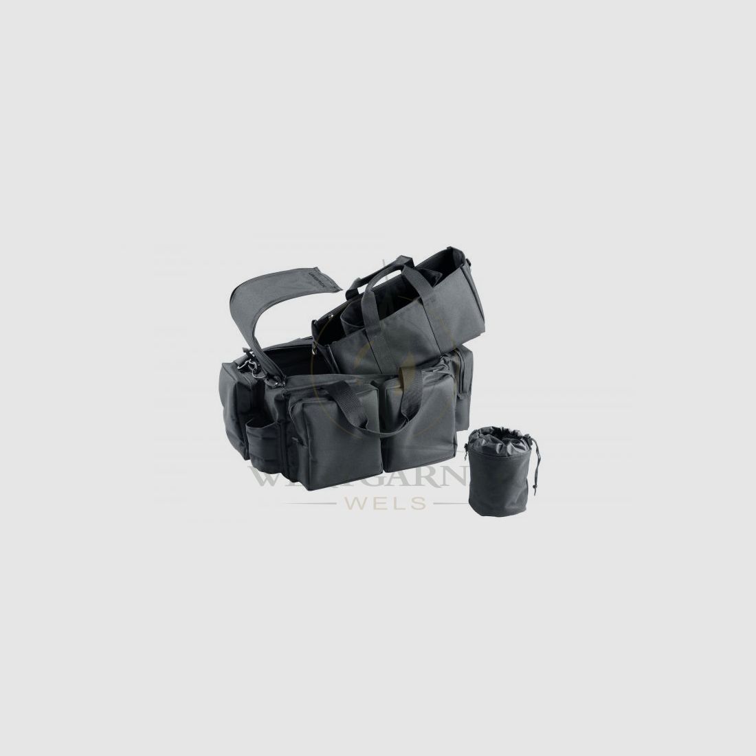 Borsa da tiro 28x42x59 borsa per armi nera, immagine 2 di 5