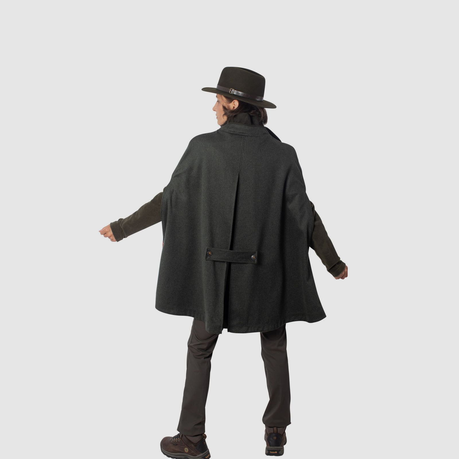 Poncho aus Loden -