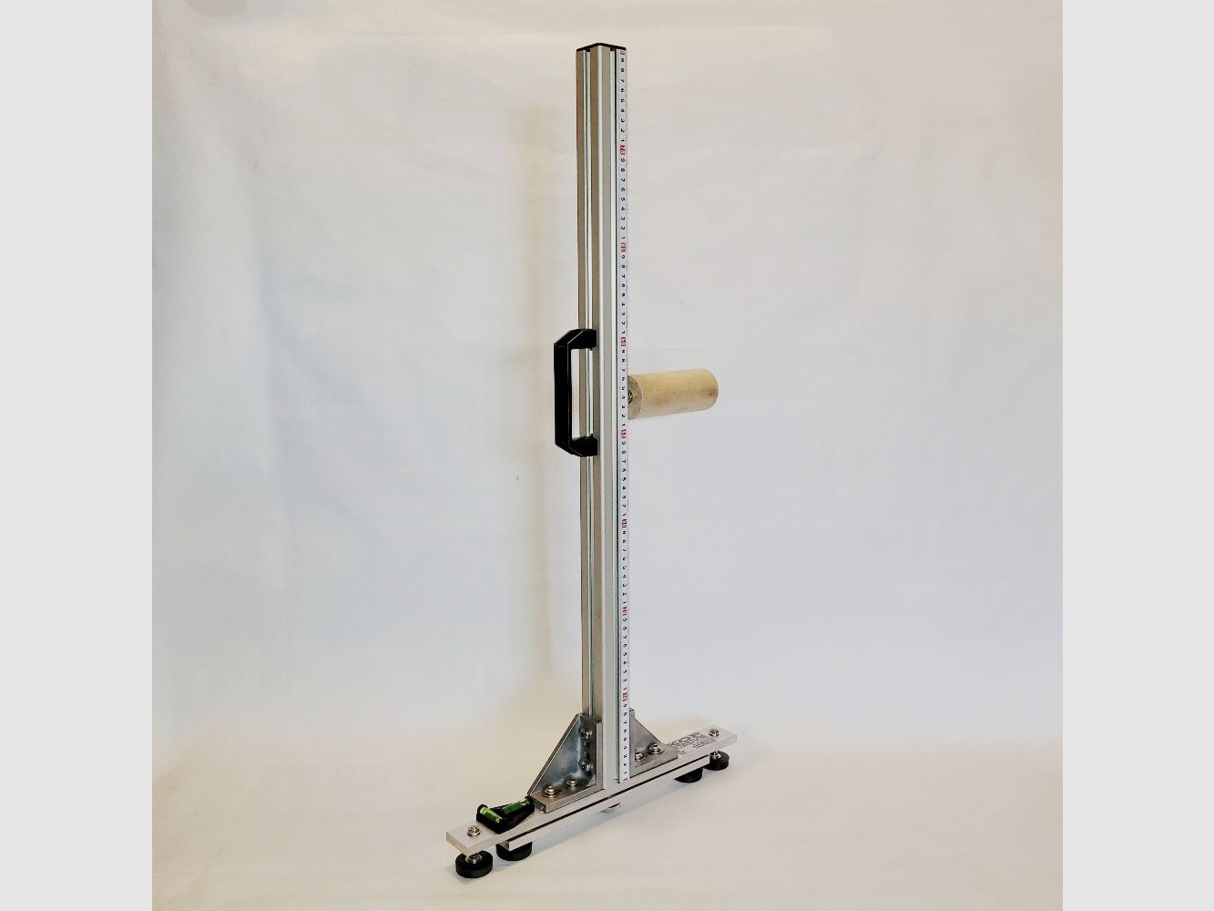 KGF Auflagestativ - Auflageständer Alu X-800-Pro mit Buchenholz-Auflage, klappbar, Waage, Griff und Maßband