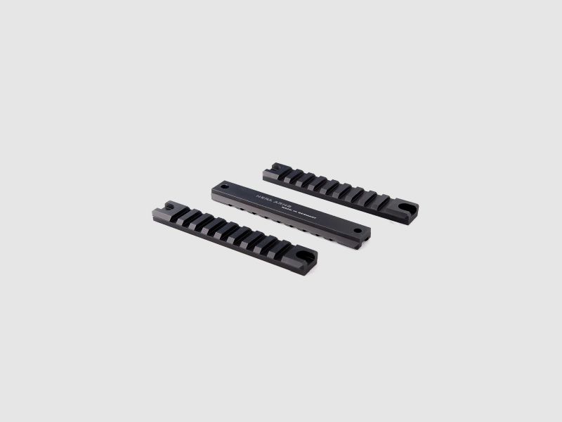 HERA Siderail set di 3 guide di montaggio per HK USC, Picatinny con scanalature trasversali, alluminio, nero
