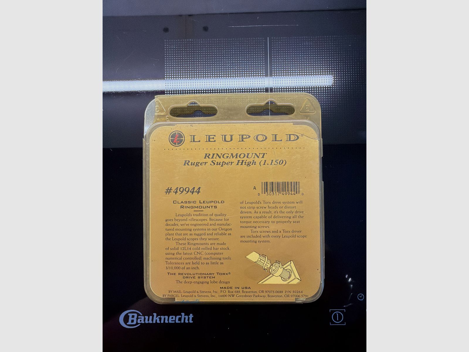 Leupold Ruger M77 1" Super High Matte zwaluwstaart ringmontage 49944