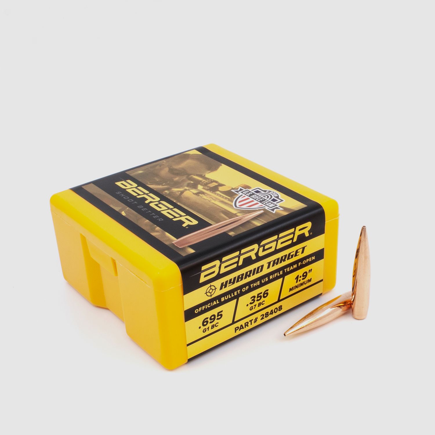 Proiettile Berger 7mm/.284 F-Open Hybrid Target 184GR 100 Pezzi