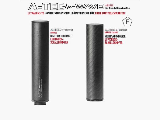 Accessoires A-TEC pour armes à air comprimé modérateur de son WAVE CARBON filetage 1/2x28 UNEF