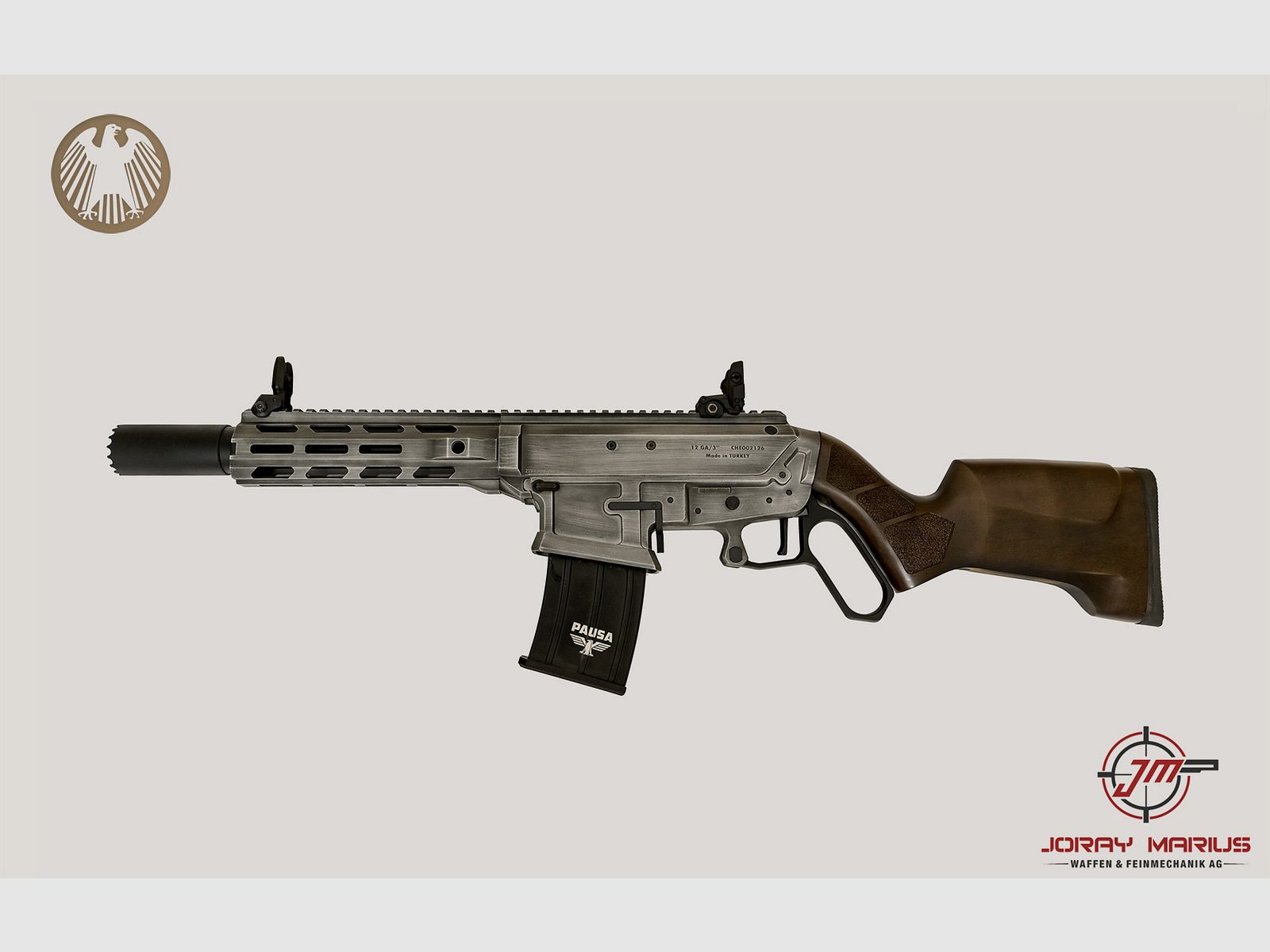 Panzer Arms Lever12 12/76 12.5″ Grey Wood, Bild 2 von 2
