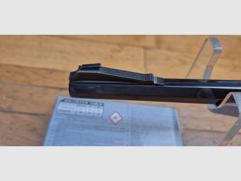 Beau Pistolet Thompson Center – Modèle Contender – Canon 10 pouces – Calibre 22LR – Arme de Rochester en 1988 – Beaux bois – Superbe canon – Excellente Mécanique – TBE, image 20 sur 27