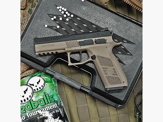 KJ Works CZ P-09 Duty z metalowym zamkiem Gas Blowback 6mm BB