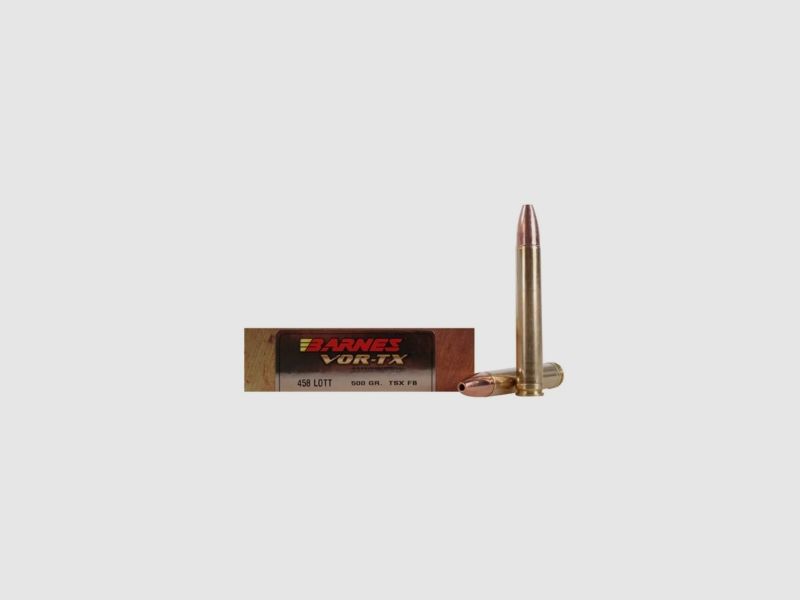 Barnes VOR-TX Safari .458 Lott 500GR TSX Flat Base 20 cartouches
