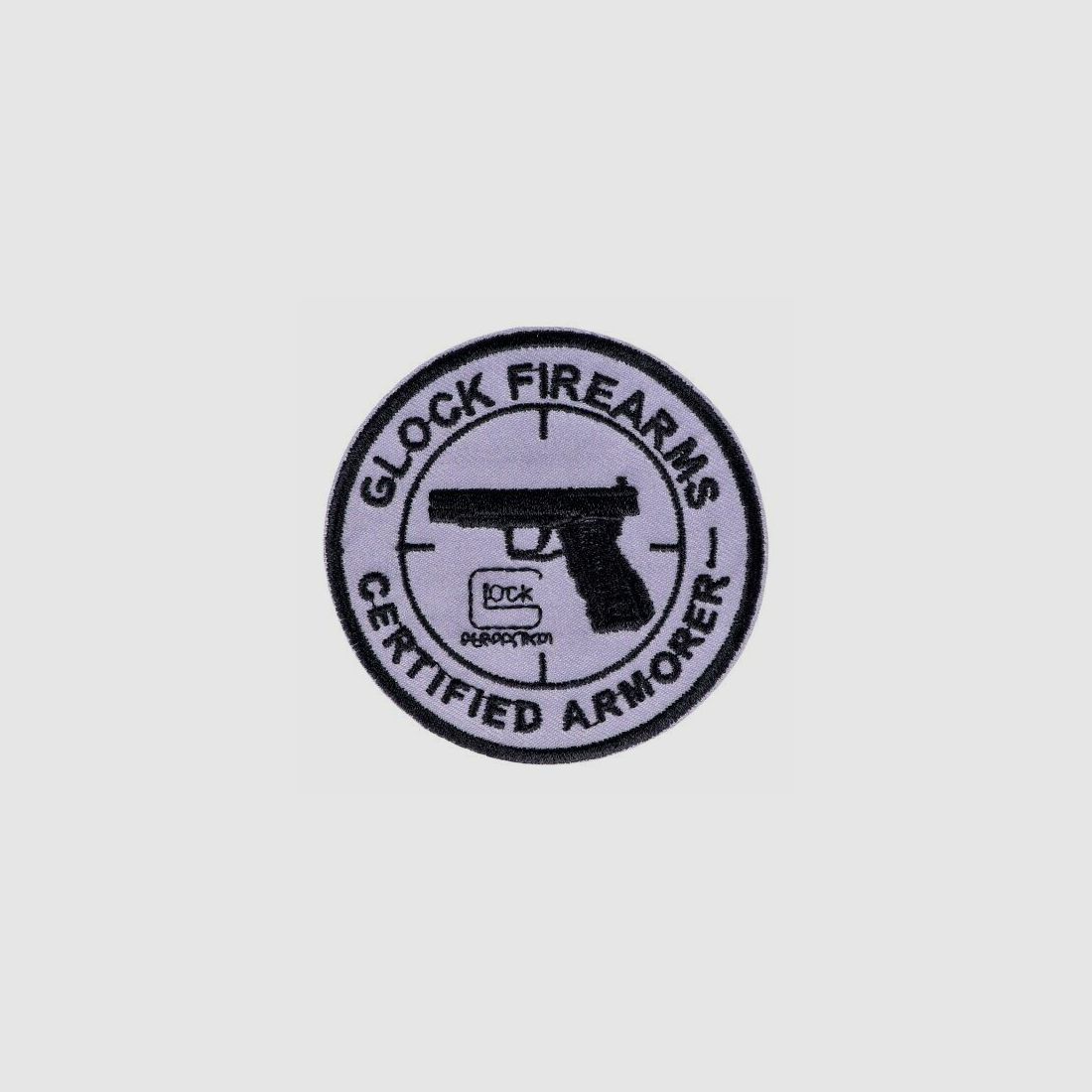 Aufnäher Waffenhersteller Glock grau