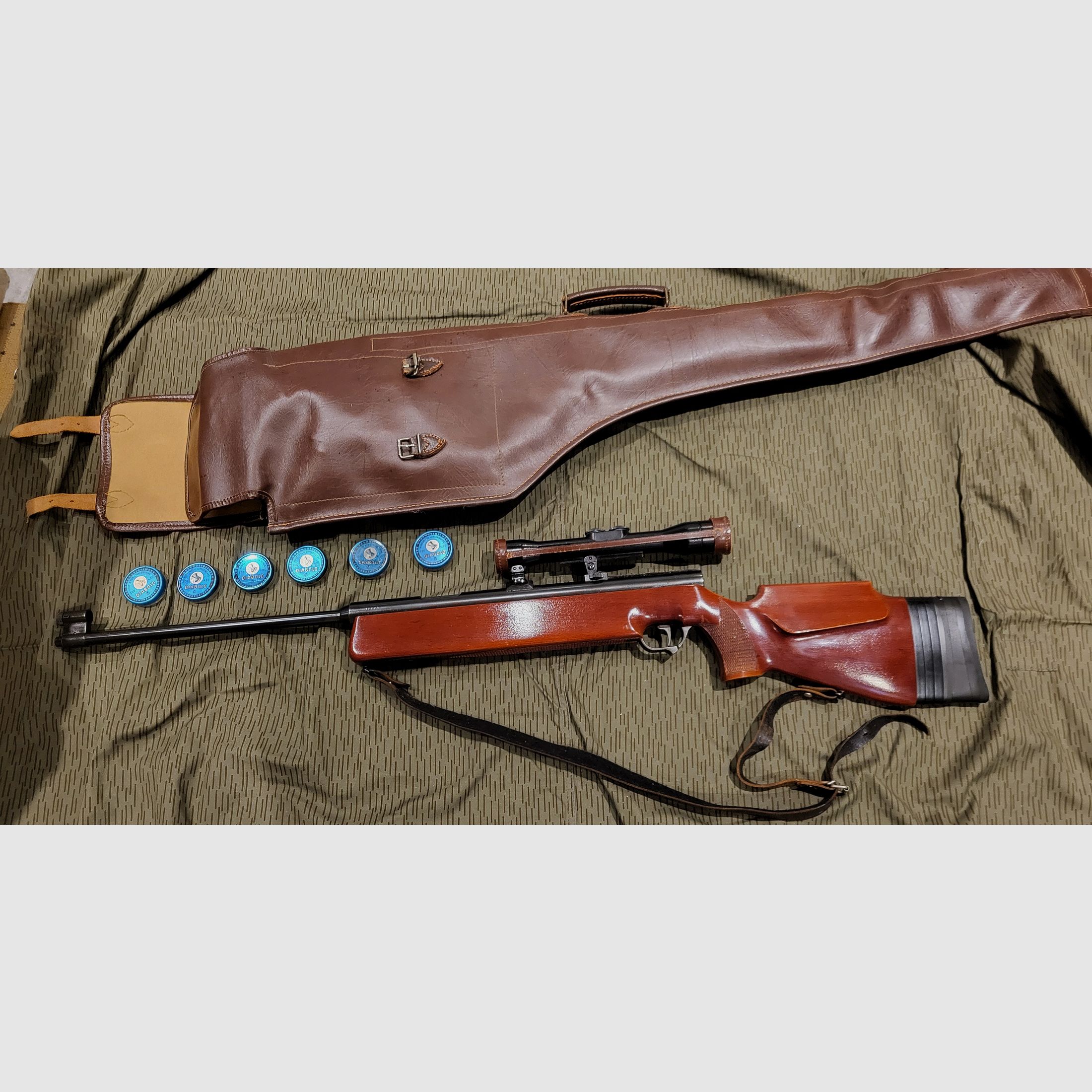 Luftgewehr Haenel 312.1 mit Ziel IV Fernglas und Suhler Einhakmontage 
