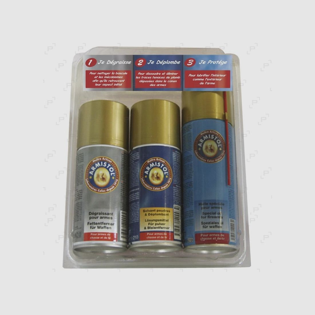 Öl, Entfetter und Entbleiung KIT ARMISTOL mit 3 Aerosolen, Bild 1 von 2