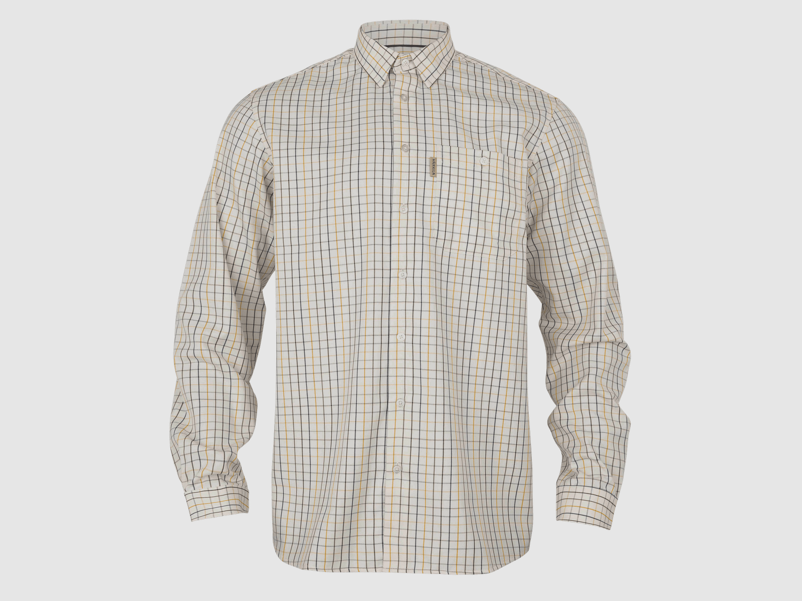 Härkila Haywood L/S Wool Blend Shirt Men Arrowwood Yellow Check 3XL