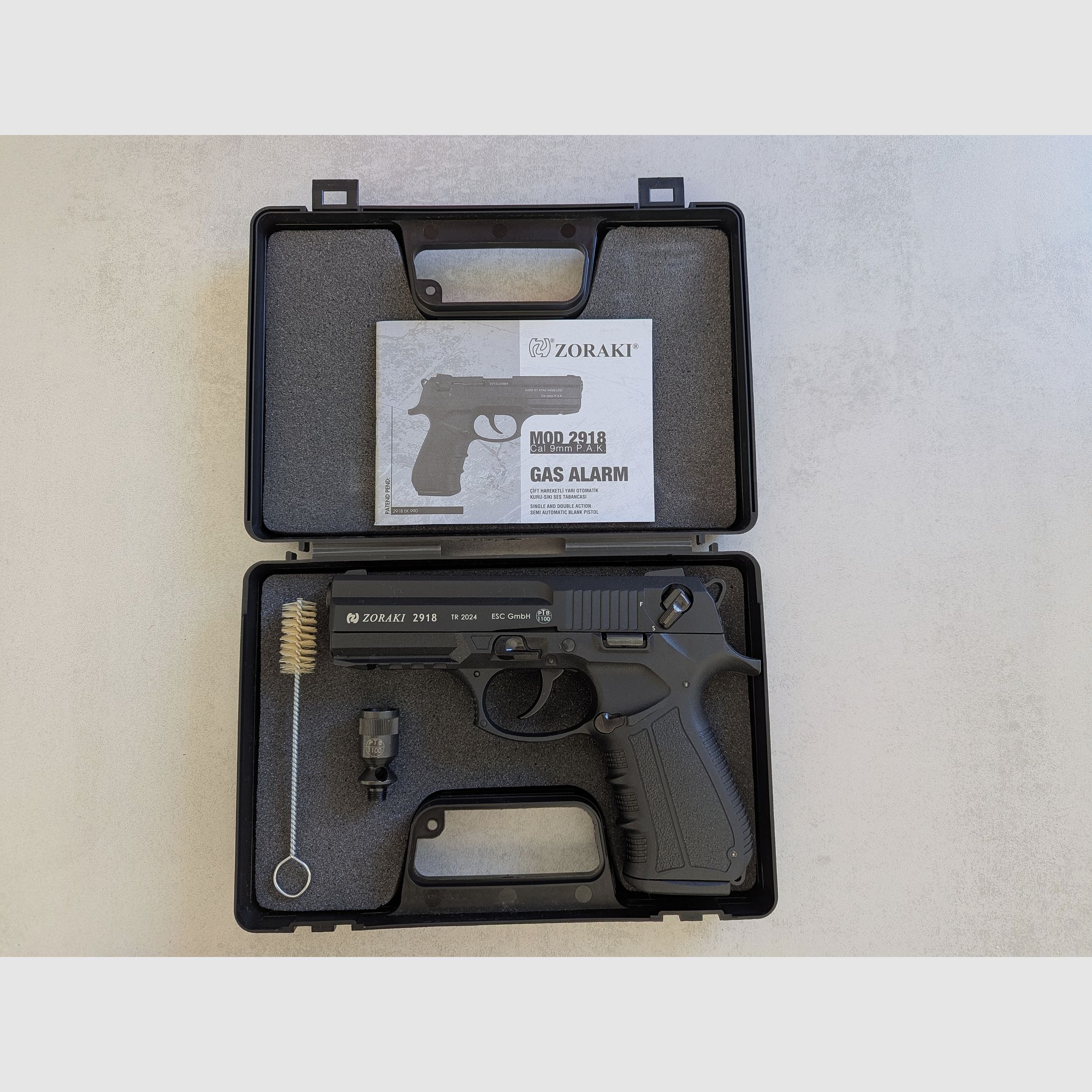 Zoraki 2918 pistola de fogueo cal. 9mm P.A.K. negra como nueva