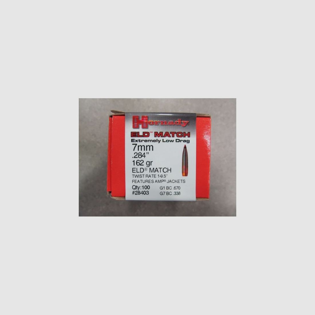 HORNADY Balas 7MM ELD MATCH 162 GR, imagen 1 de 3