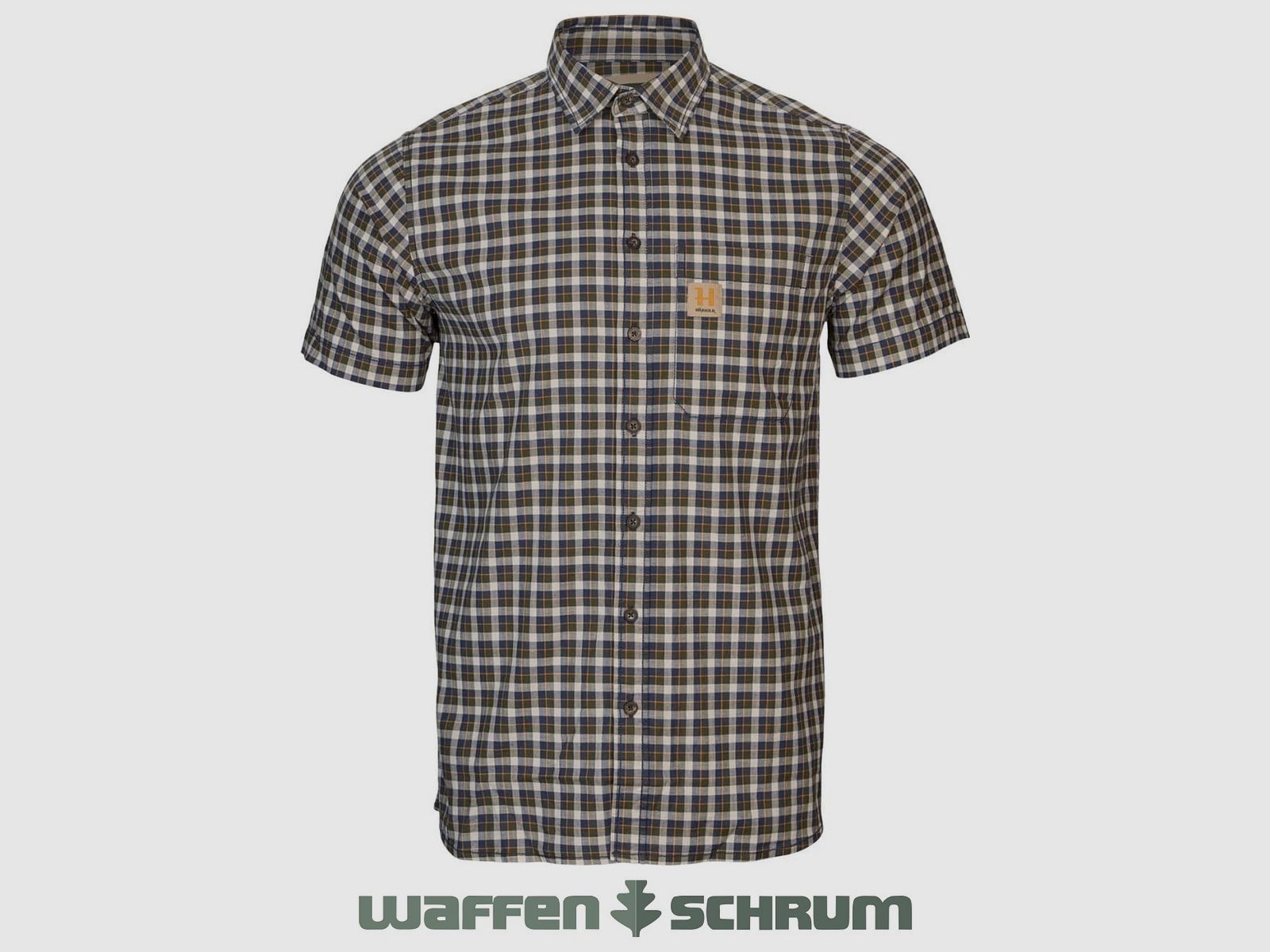 Härkila Kurzarmhemd Fjell Naval Blue Check