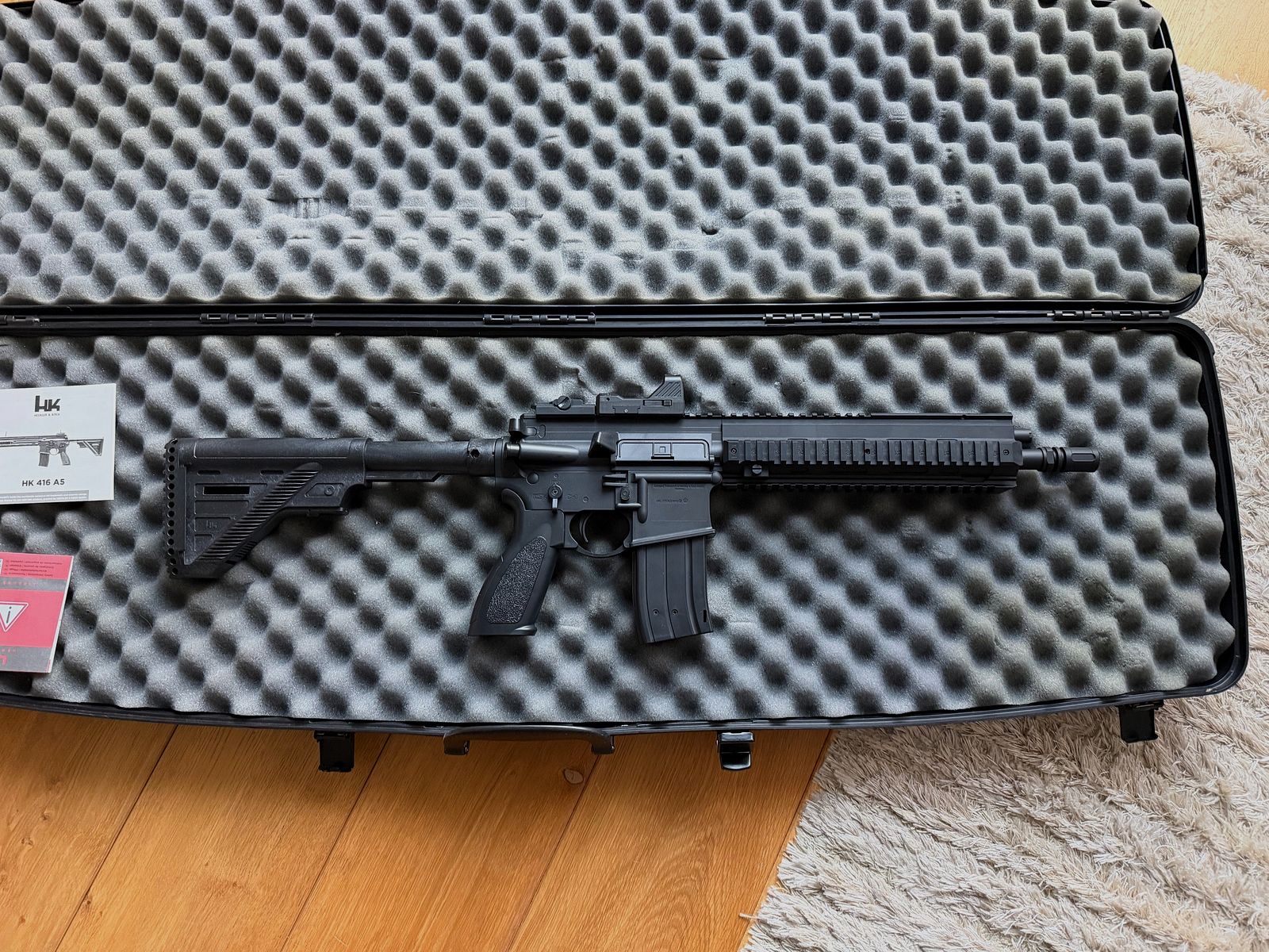 Heckler & Koch HK416 A5 kal. 4,5 mm stalowe BB Co2 | w zestawie z futerałem na broń | Nowy