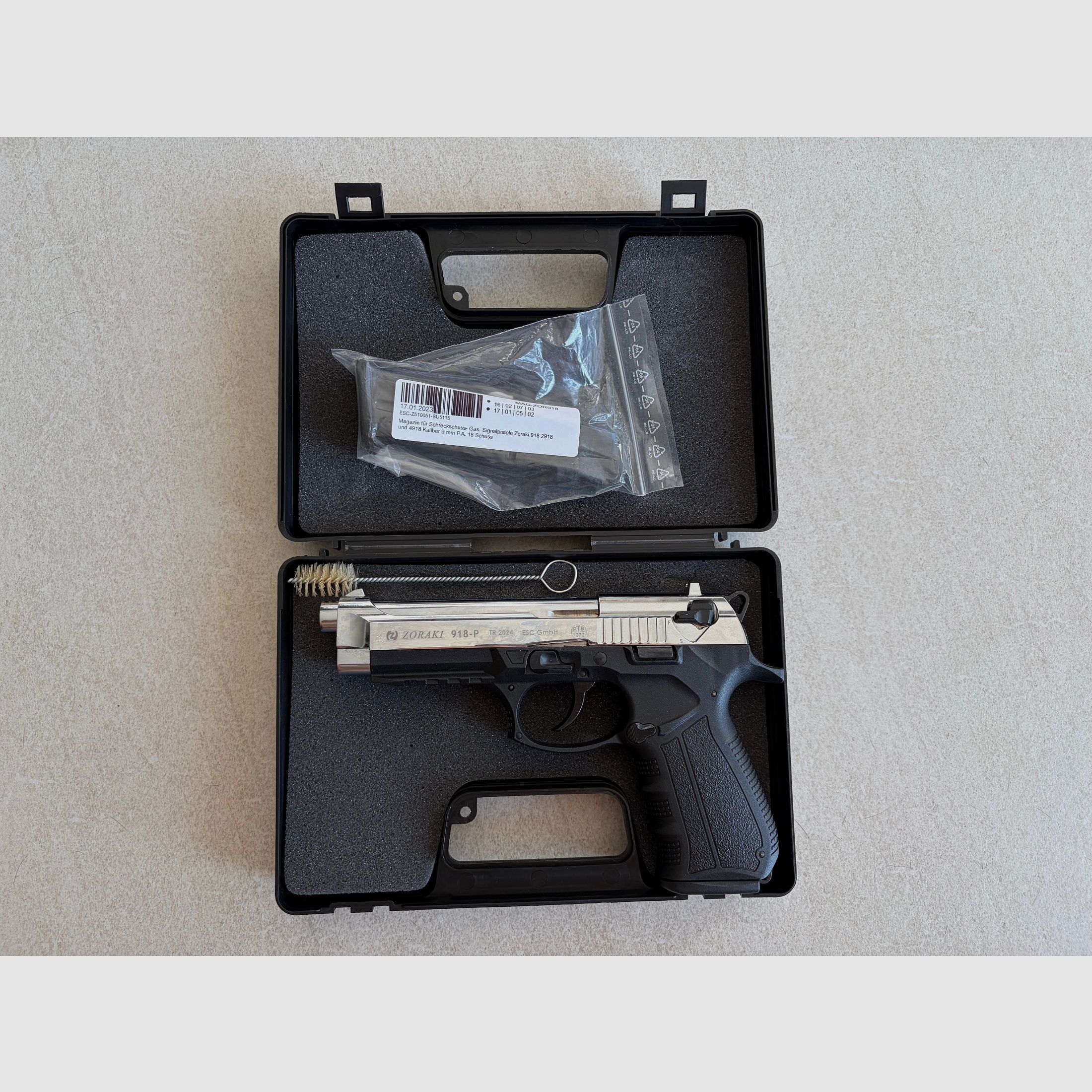 Zoraki 918-P Chrome | New | OVP | 9 mm P.A.K. | PTB 1072