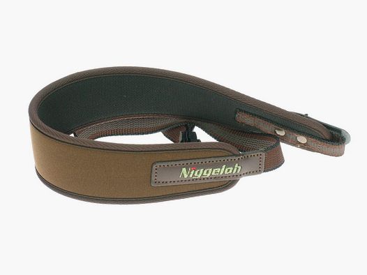 NIGGELOH rifle sling brown 120 cm neoprene with quick-release fasteners
