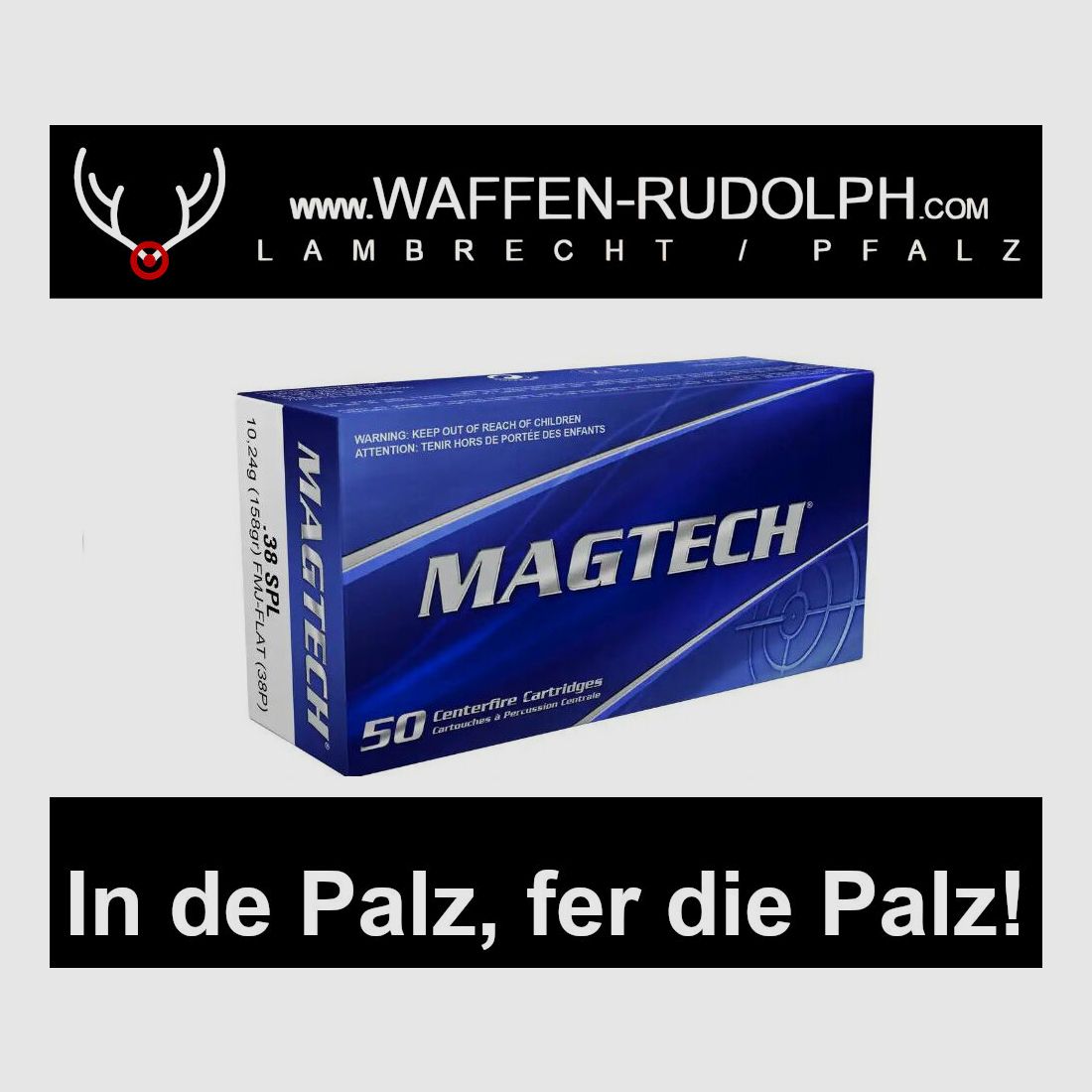 Magtech Volmantel Platkop CTGE 38Special 10,2g/158grs. *EWB verplicht, afbeelding 1 van 2