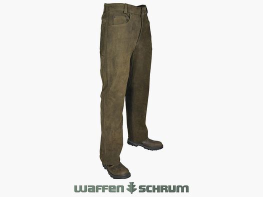 Pantaloni in pelle Hubertus 5 tasche Oliva