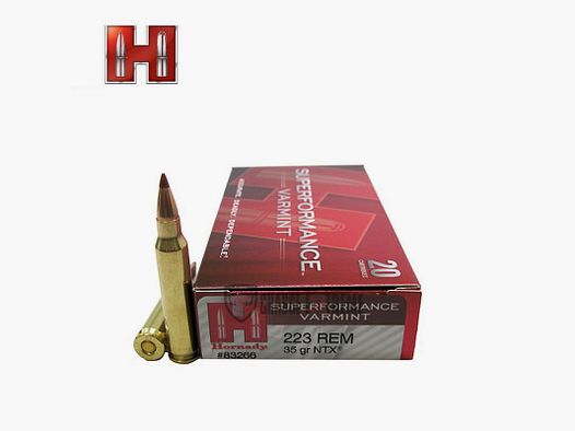 20 cartridges HORNADY Superformance Varmint 223 Rem 35 Gr Ntx