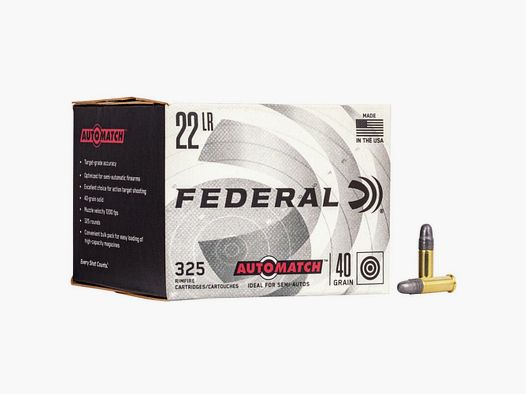 Federal KK-Patrone .22lr, LRN 40gr Auto Match Champion Bulk Pack VE325