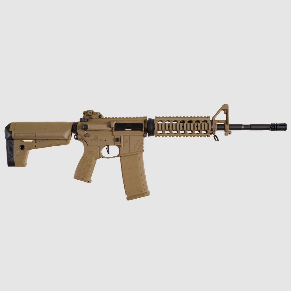 AR15 RIS CHARLIE Tan S-AEG Fucile Airsoft Libero da 18 Anni | Delta Armory