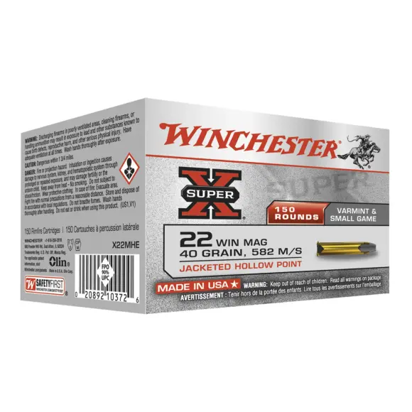Winchester Patrone Kaliber 22 Magnum Super X Hohlspitze, Bild 3 von 8