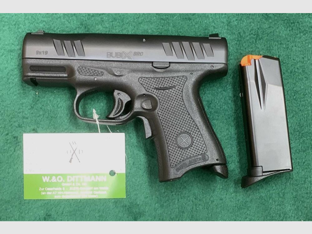 BubiX halfautomatisch pistool 9x19mm - Zwart