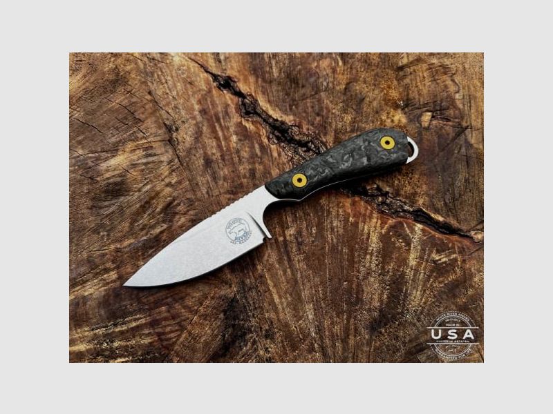 WhiteRiver Feststehendes Messer M1 Caper Stonewashed LIMITED 7,6cm Klinge