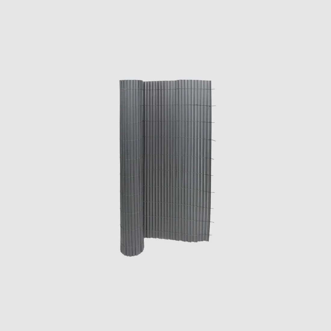 PVC Sichtschutzzaun einseitig grau 1 × 3 m mit Befestigungsset, Bild 2 von 17