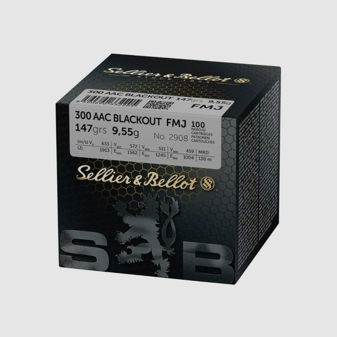 Sellier & Bellot .300 AAC Blackout Vollmantel 9,55g/147grs.