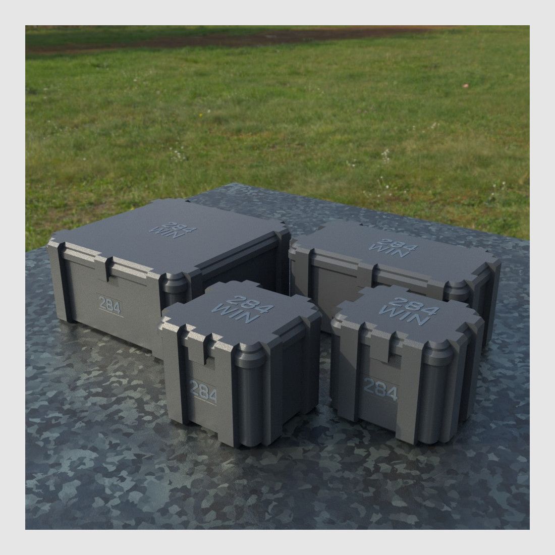 Filamelt Munitionsbox / Ammo Box .284 WIN – Patronenbox ‘Klappdeckel’ – 20 / 25 / 50 / 100 Runden